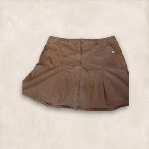 Fashion Bug Flared skirt brown buttons pockets
